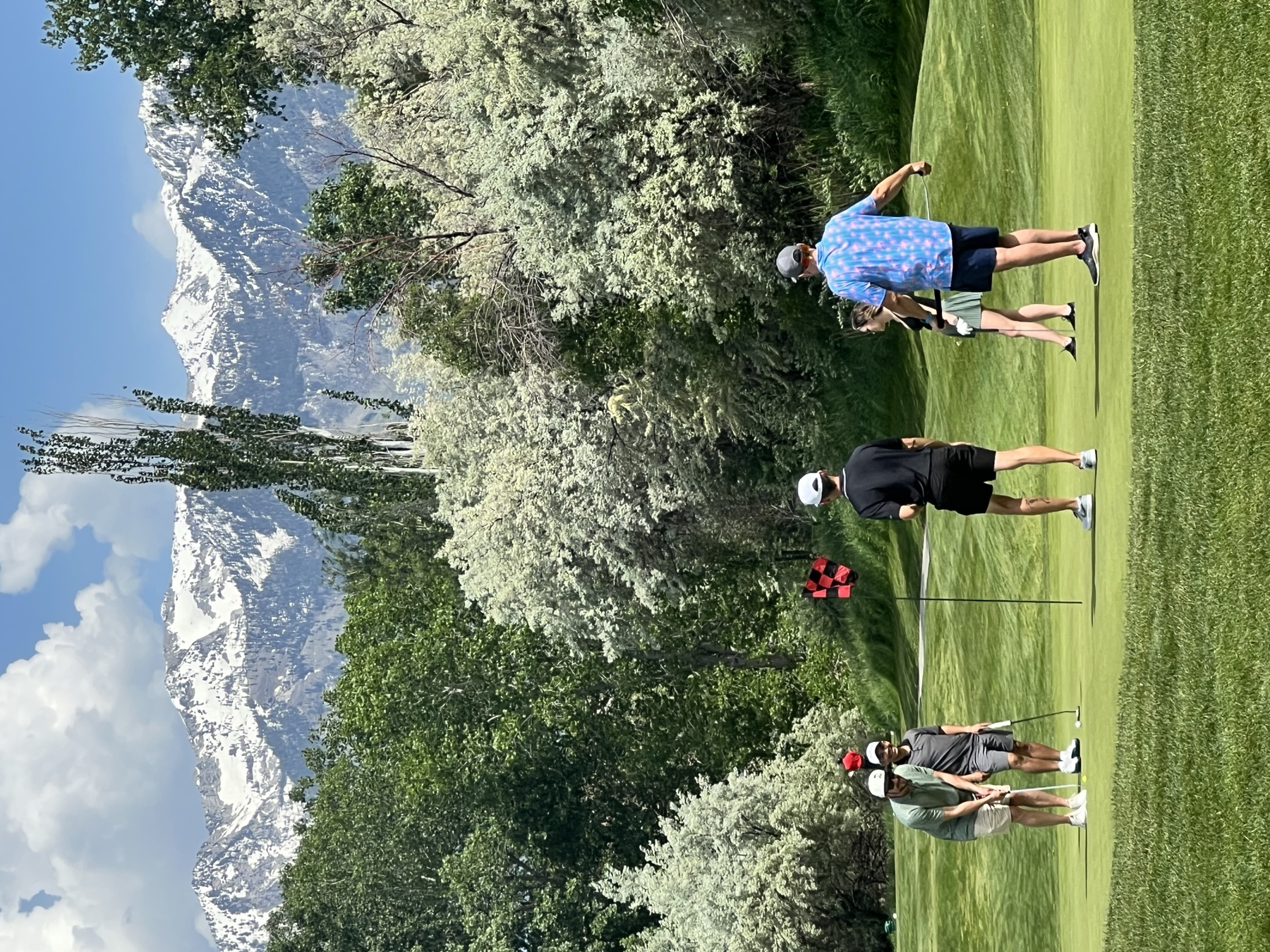 The green with a view. Wasatch mountains don't care about your handicap.