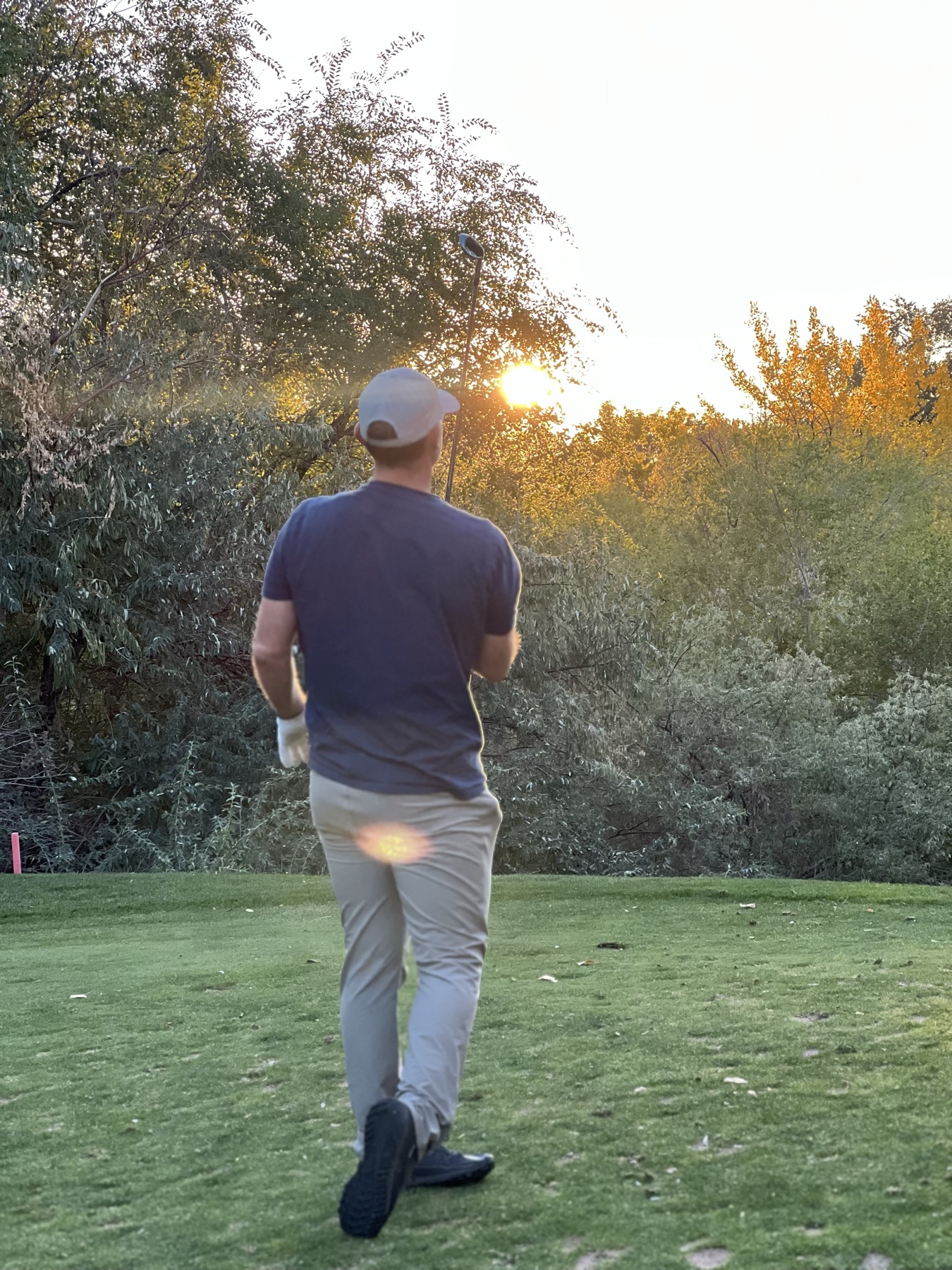 Into the sun.