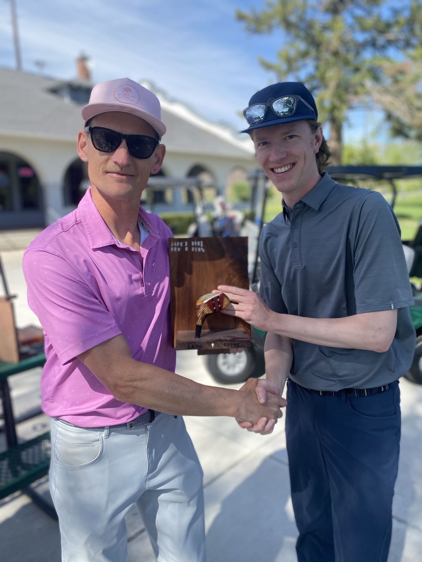 Official hardware transfer. The pink hat means business.
